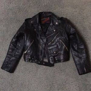 Leather 2000 Women’s vintage leather moto jacket